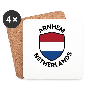 Arnhem shield Netherlands - Coasters (set of 4) - white - Front