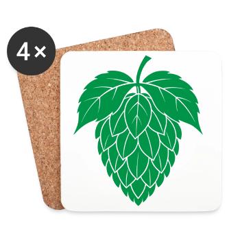 Hops - Coasters (set of 4) - white - Front