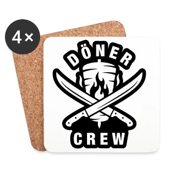 Döner Crew - Untersetzer (4er-Set) - Weiß - Vorne