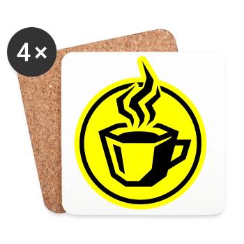 Coffee icon - Coasters (set of 4) - white - Front