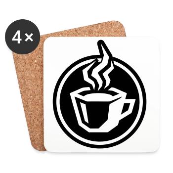 Kaffee Tasse Symbol - Untersetzer (4er-Set) - Weiß - Vorne