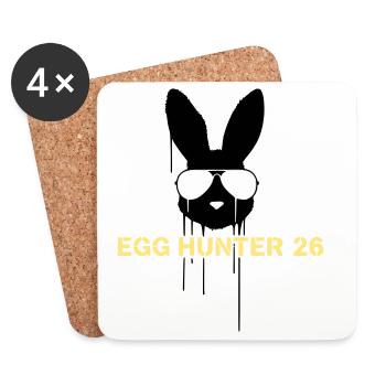 Egg Hunter 2026 Hase Ostern - Untersetzer (4er-Set) - Weiß - Vorne