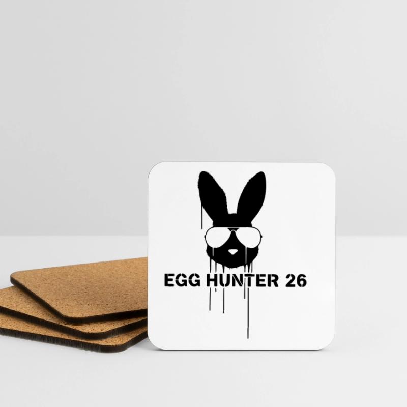 Cooler Egg Hunter 2026 Bunny Easter Coasters (set of 4)