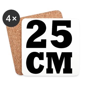 25 cm - Coasters (set of 4) - white - Front