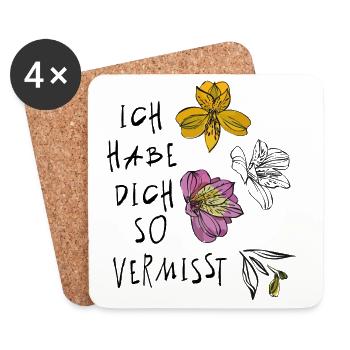 Ich habe dich so vermisst - Untersetzer (4er-Set) - Weiß - Vorne