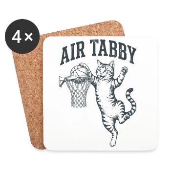 Air Tabby Dunk Cat - Untersetzer (4er-Set) - Weiß - Vorne