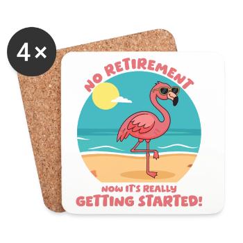 Retirement? Now it's really getting started! - Coasters (set of 4) - white - Front