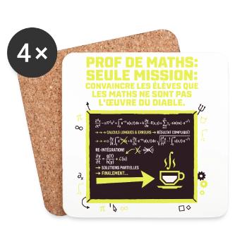 Parlez-vous STEM ? Langage Science - Untersetzer (4er-Set) - Weiß - Vorne