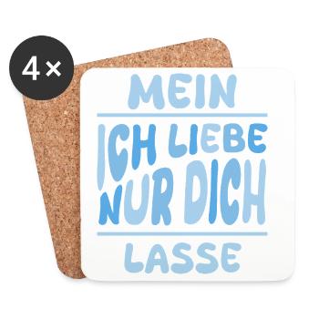 Mein Liebe Nur Dich Name Lasse - Untersetzer (4er-Set) - Weiß - Vorne