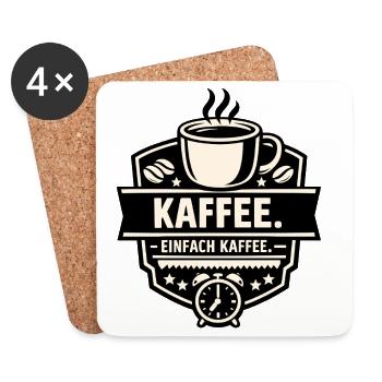 Kaffee. Einfach Kaffee. - Untersetzer (4er-Set) - Weiß - Vorne