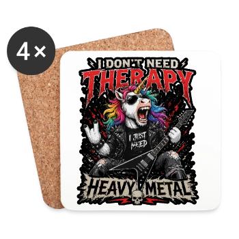 Unicorn Heavy Metal Performance - Dessous de verre (lot de 4) - blanc - Devant