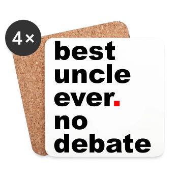Best Uncle Slogan - Coasters (set of 4) - white - Front