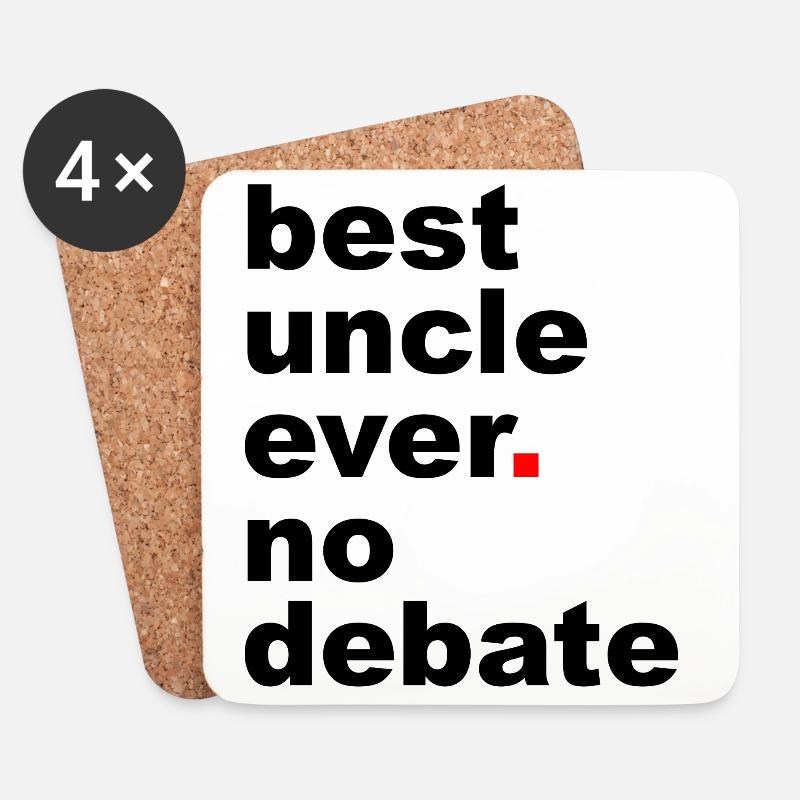 Bester Onkel-Slogan - Untersetzer (4er-Set) - Weiß