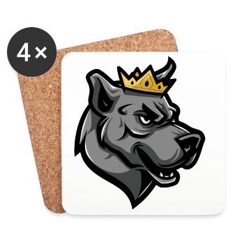 Kangal Hund Krone - Untersetzer (4er-Set) - Weiß - Vorne