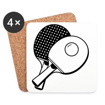 Table tennis - Coasters (set of 4) - white - Front