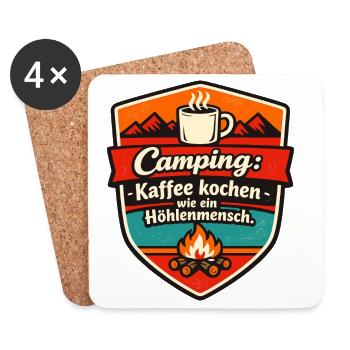 Camper Camping - Coasters (set of 4) - white - Front
