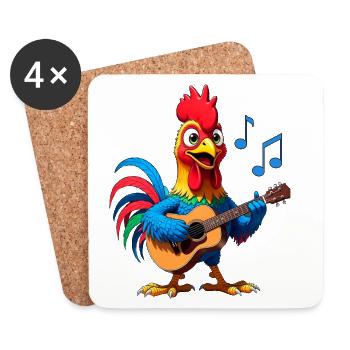 Hahn on the guitar - Coasters (set of 4) - white - Front