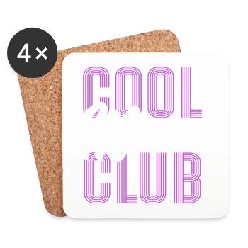 Cool Moms Club - Mama Geschenk Muttertag  - Untersetzer (4er-Set) - Weiß - Vorne