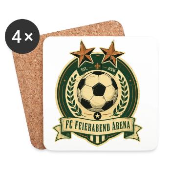 FC Feierabend Arena - Untersetzer (4er-Set) - Weiß - Vorne