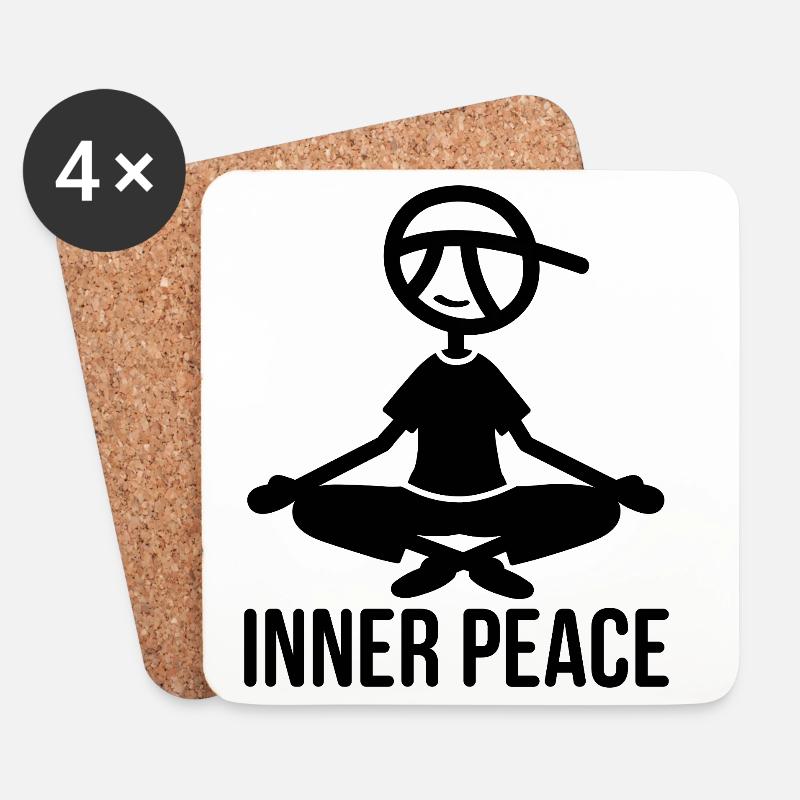 Inner Peace - Coasters (set of 4) - white