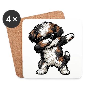 Dabing de Bolonka Zwetna - Dessous de verre (lot de 4) - blanc - Devant