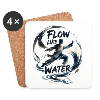 Tai Chi Flow - Untersetzer (4er-Set) - Weiß - Vorne