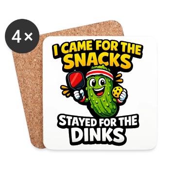 Gurkenheld : Des snacks au lieu de dinks - Dessous de verre (lot de 4) - blanc - Devant