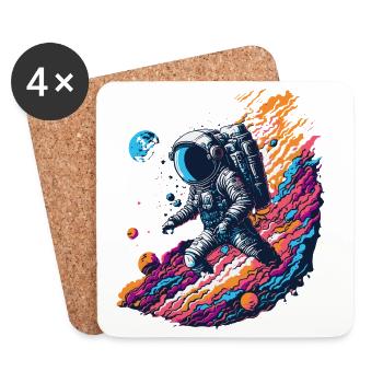 Cosmic Astronaut - Coasters (set of 4) - white - Front