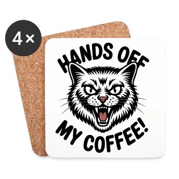 Le café est à moi - Dessous de verre (lot de 4) - blanc - Devant