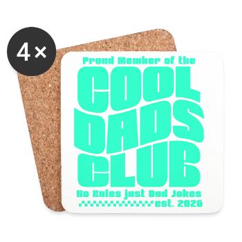 Dad 2026 Gift Father's Day - Cool Dads Club - Coasters (set of 4) - white - Front
