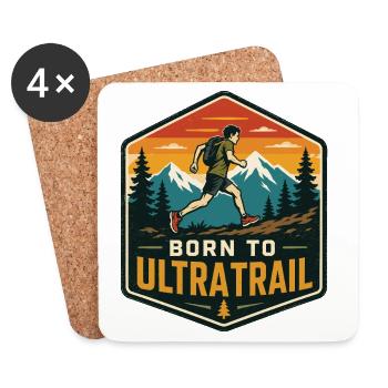 Born to Ultra Trail - Coasters (set of 4) - white - Front