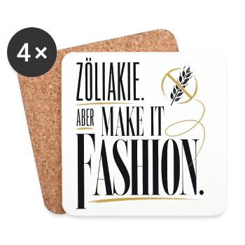 Zöliakie – Make It Fashion - Untersetzer (4er-Set) - Weiß - Vorne