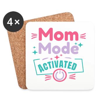 Mode Maman activé - Dessous de verre (lot de 4) - blanc - Devant