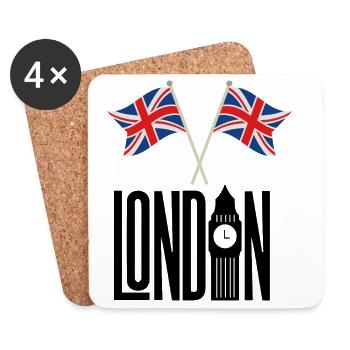 London - Coasters (set of 4) - white - Front