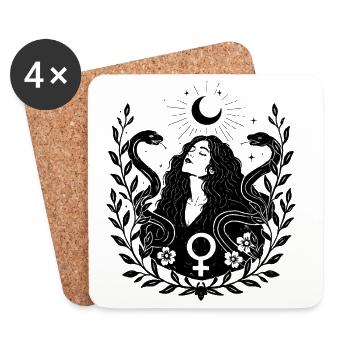 La Mue - Dessous de verre (lot de 4) - blanc - Devant