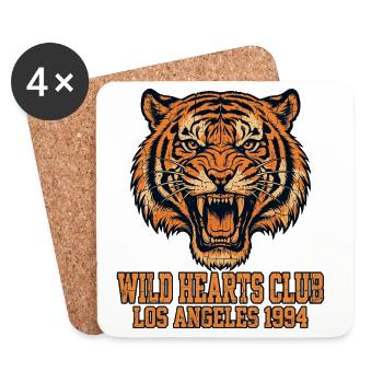 WILD HEARTS CLUB Los Angeles 1994 - Vintage Tiger - Coasters (set of 4) - white - Front