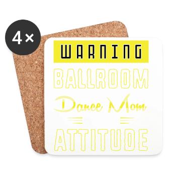 Danse de couple en valse - Dessous de verre (lot de 4) - blanc - Devant