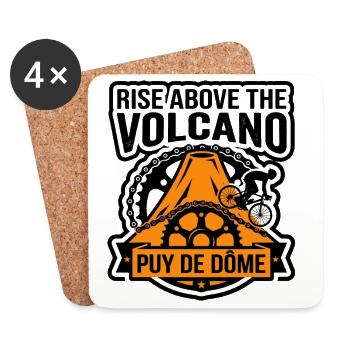 Rise Above Puy de Dôme Cycling - Coasters (set of 4) - white - Front
