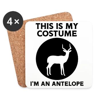 Antilope Kostüm Lustig - Untersetzer (4er-Set) - Weiß - Vorne