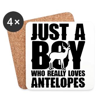 Antilope Silhouette Lustiger Spruch - Untersetzer (4er-Set) - Weiß - Vorne