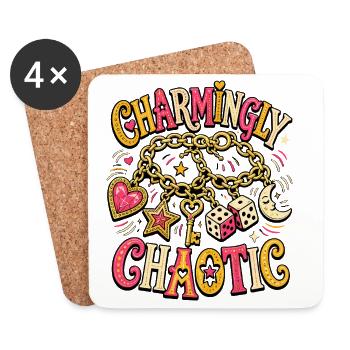Charmingly Chaotic – Charm Chaos - Coasters (set of 4) - white - Front