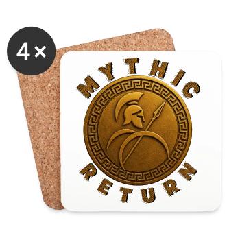 Spartan Warrior Mythic Return. - Coasters (set of 4) - white - Front