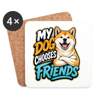 Akita - Coasters (set of 4) - white - Front