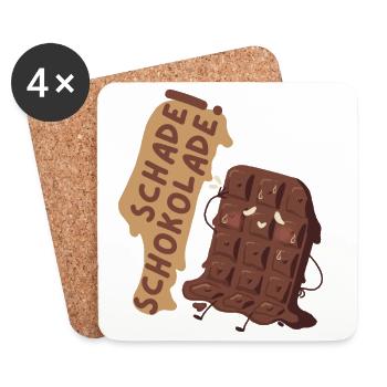 What a pity chocolate! - Coasters (set of 4) - white - Front