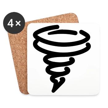 tornado - Coasters (set of 4) - white - Front