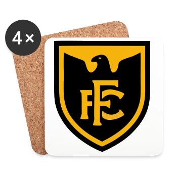 Adler FC Fussball Wappen Logo - Untersetzer (4er-Set) - Weiß - Vorne