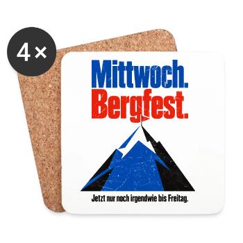 Kann doch nicht sein dass erst Mittwoch ist! - Untersetzer (4er-Set) - Weiß - Vorne
