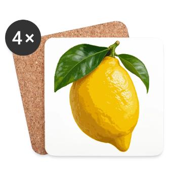 Zitrusfrüchte aus Amalfi - Untersetzer (4er-Set) - Weiß - Vorne