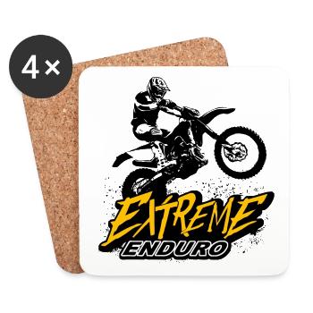 Enduro Offroad - Untersetzer (4er-Set) - Weiß - Vorne