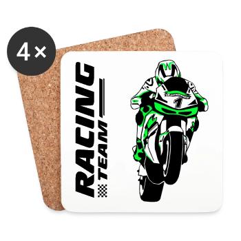 Motorcycle Racing - Moto GP - Superbike - Coasters (set of 4) - white - Front